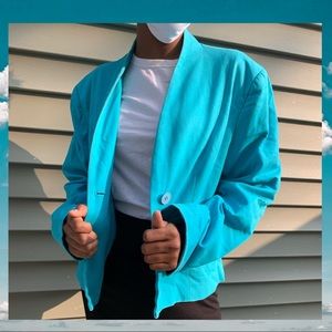 Turquoise Blue Blazer